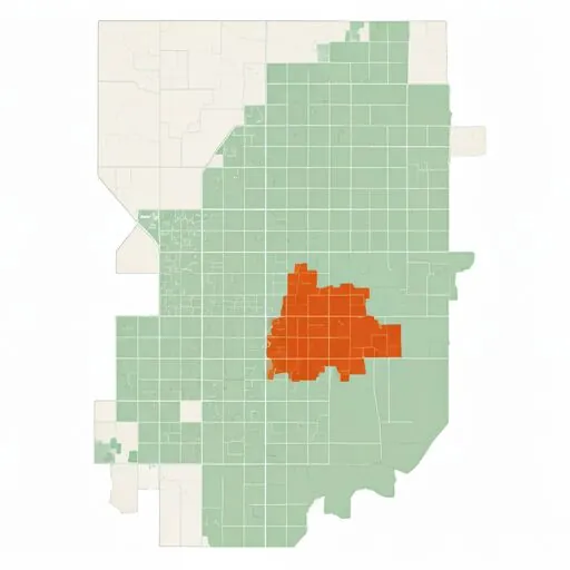 Map of Corcoran, MN showing Heritage Chimney Services service coverage
